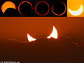 Red Devil Horns Sunset and and phases of an Annular Eclipse in Araruna, Paraiba, Brazil worldtimezone world time zone