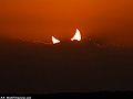 Red Devil Horns or Solar Horns Sunset during Annular Solar Eclipse  in Araruna Brazil WorldTimeZone world time zone