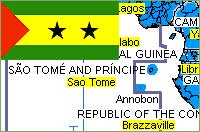 So Tom e Prncipe flag map time Sao Tome and Principe time map Alexander Krivenyshev WorldTimeZone