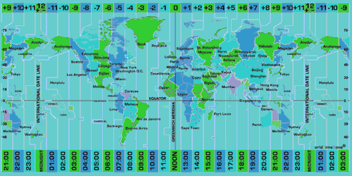 World Time Zones super microfiber travel towel