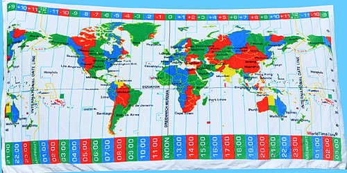 World Time Map Real Time Sunclock From Worldtimezone.com 12 Hour Format - Shows Earth Day / Night  Regions And Standard Time Zones