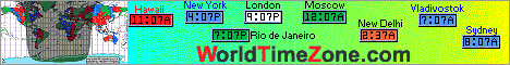 Time Zones map and Current time from worldtimezone.com