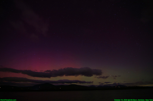 Aurora Borealis show during G3 severe Geomagnetic Storm on Oct 10 2024 - Northern Lights due a powerful X-class solar flare on October 8, 2024 worldtimezone world time zone Alexander Krivenyshev